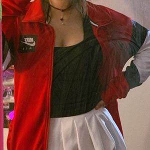 Red long Nike sweater dress